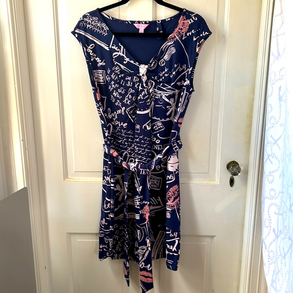 Lilly Pulitzer Jolie Dress Love Letters Sealed With a Kiss Print